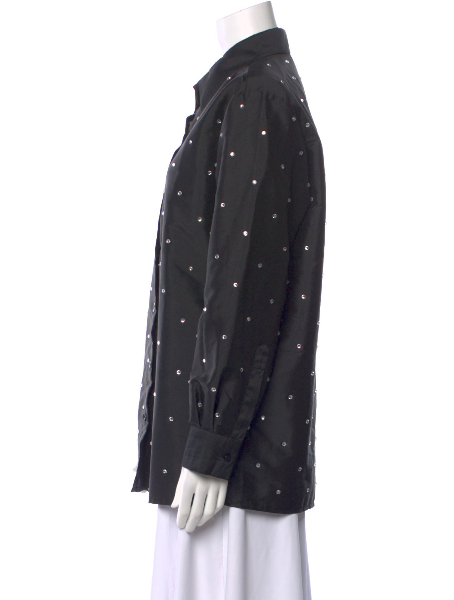 Batsheva Printed Long Sleeve Button-Up Top w/ Tags