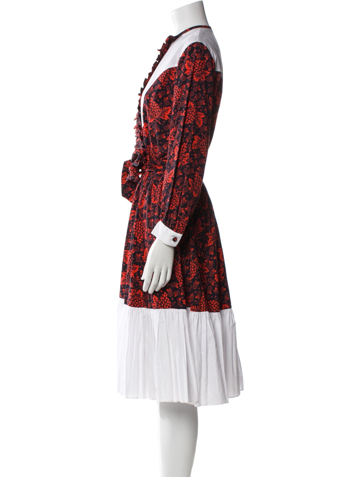 Batsheva Floral Print Midi Length Dress