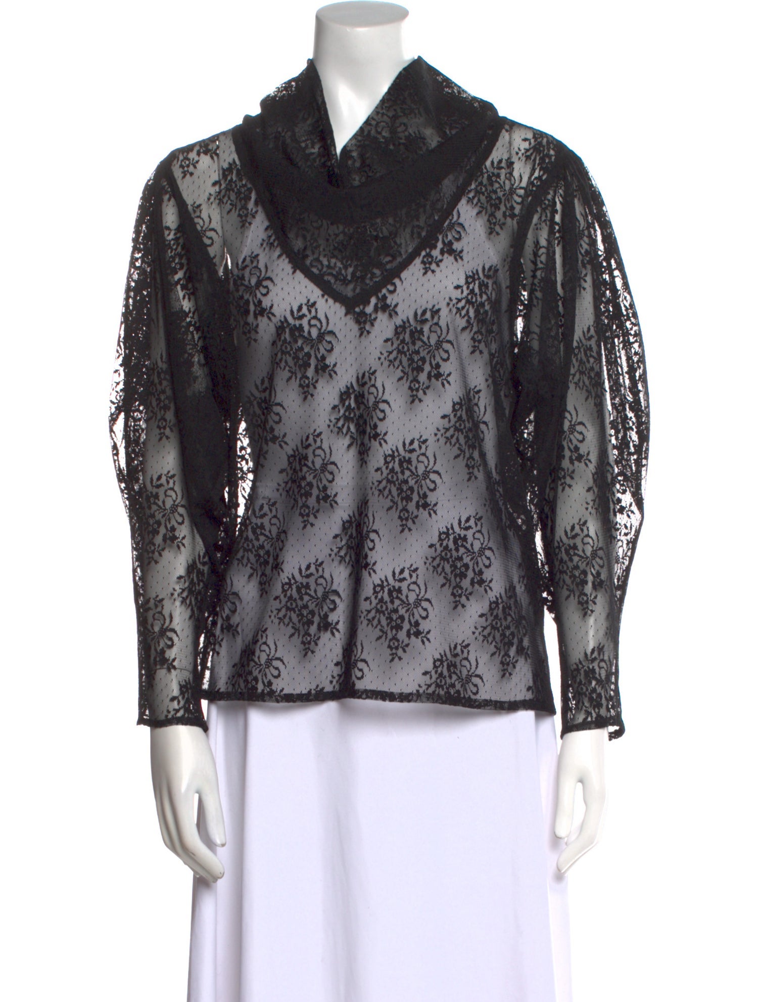 Batsheva Printed Cowl Neck Blouse