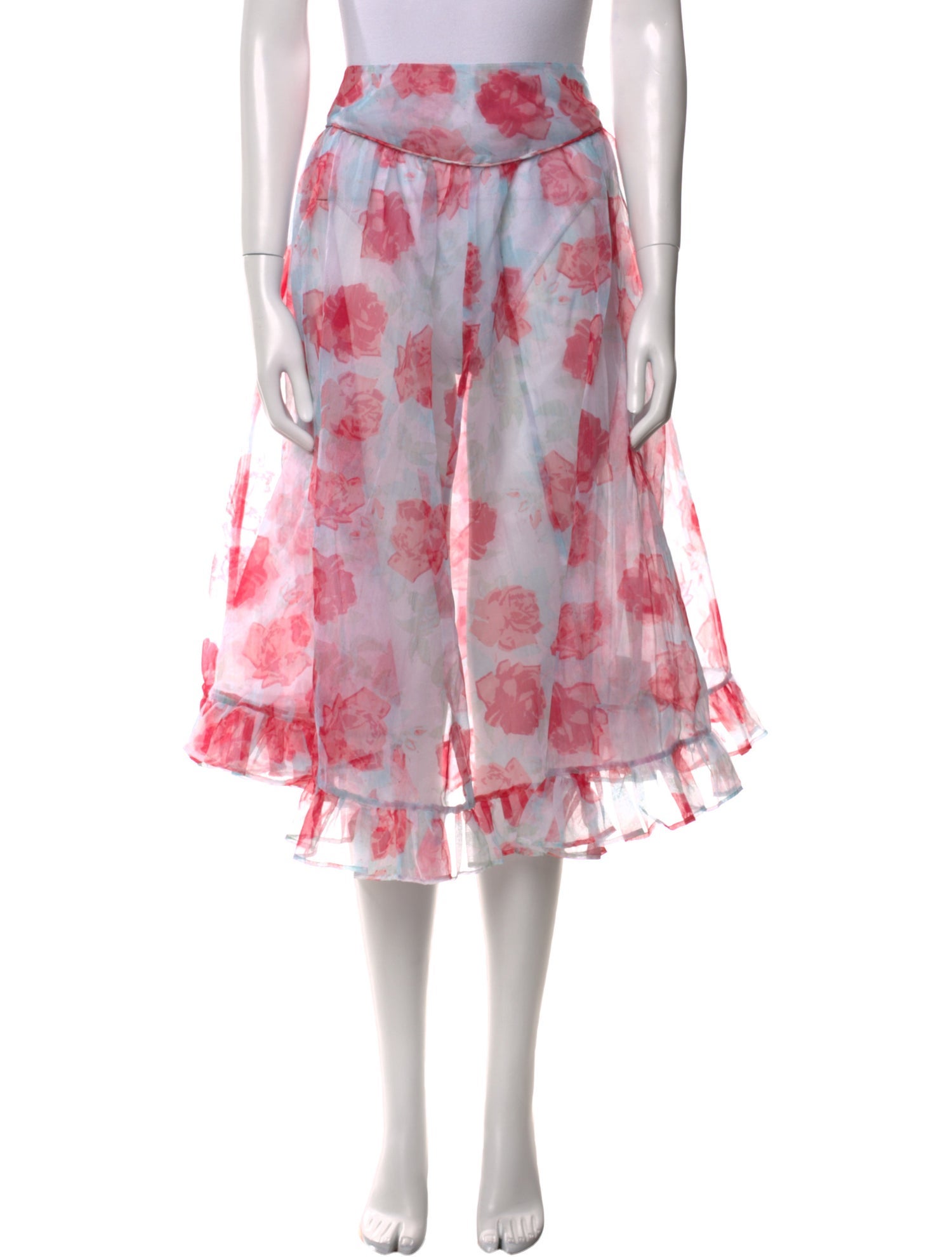 Batsheva Floral Print Midi Length Skirt w/ Tags