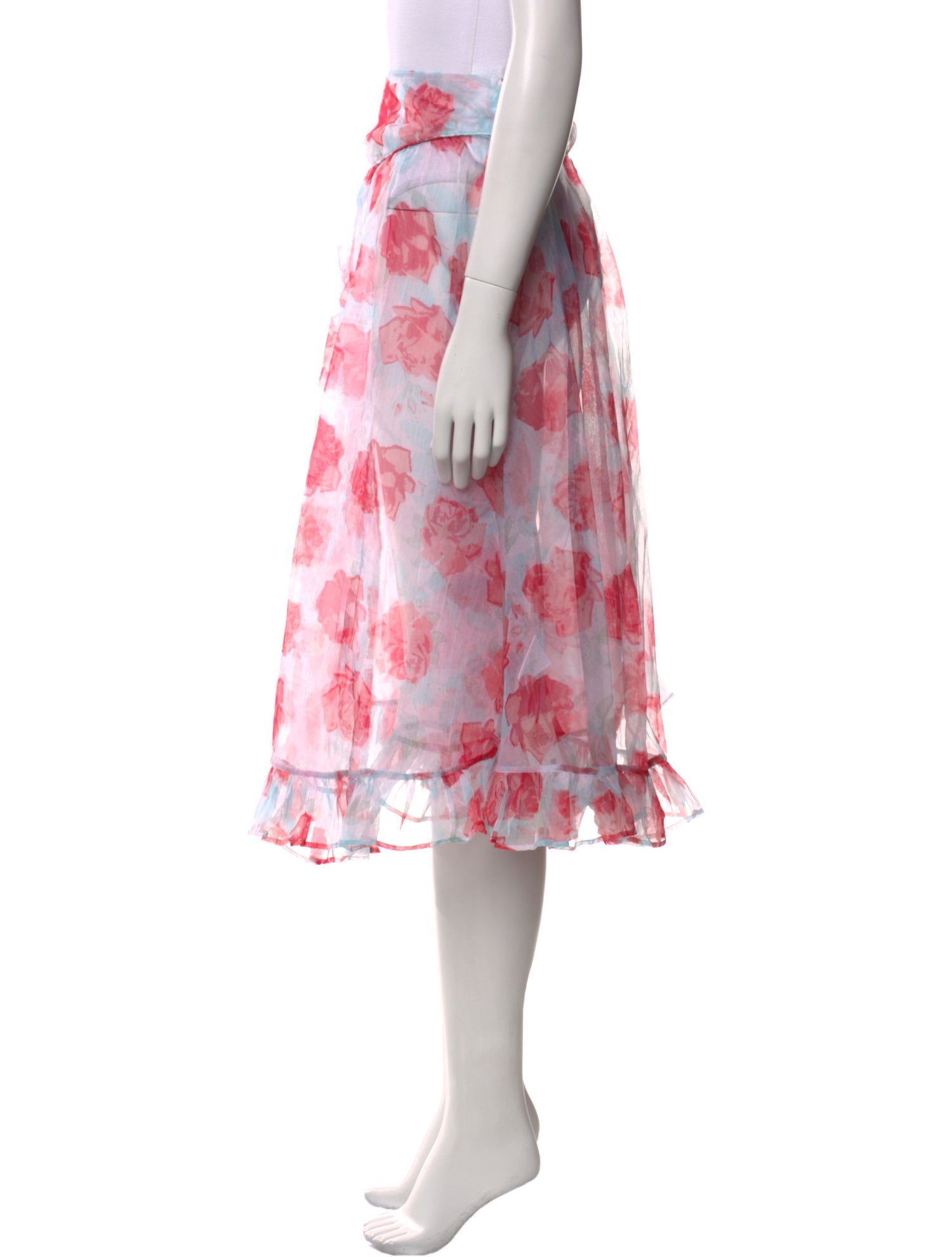 Batsheva Floral Print Midi Length Skirt w/ Tags