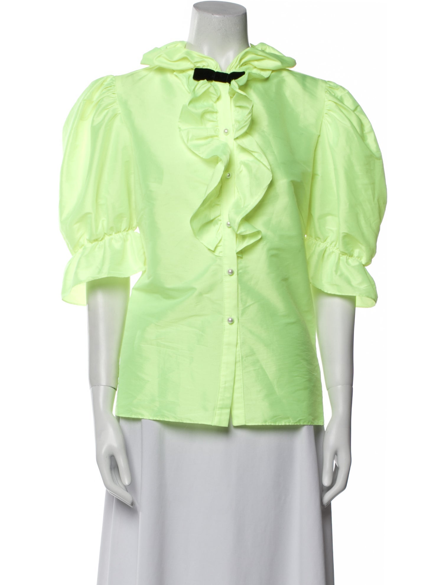 Batsheva Mock Neck Three-Quarter Sleeve Sweatshirt