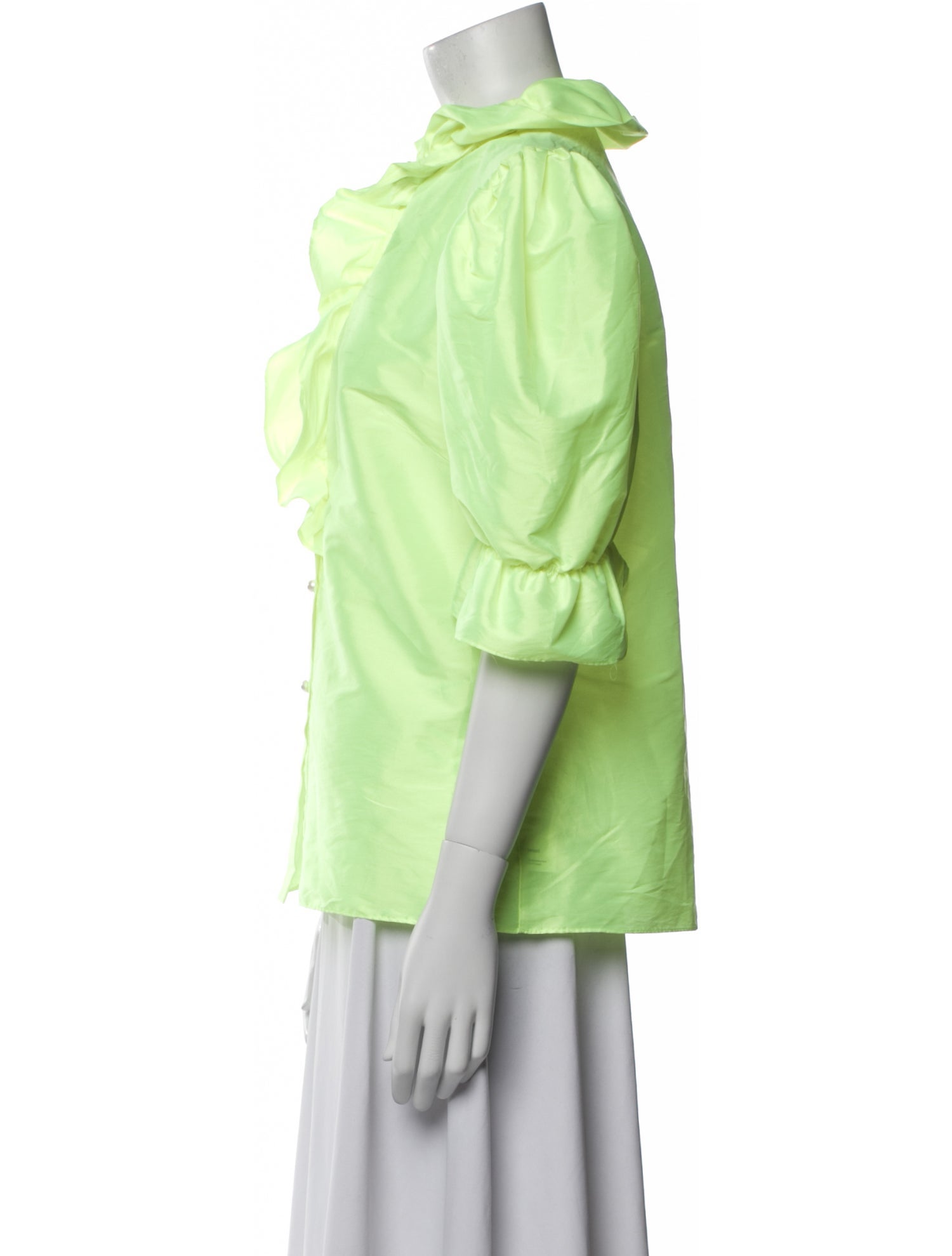 Batsheva Mock Neck Three-Quarter Sleeve Sweatshirt