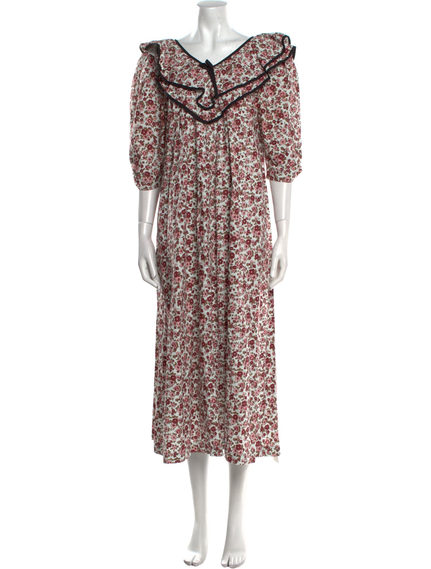 Batsheva Floral Print Long Dress