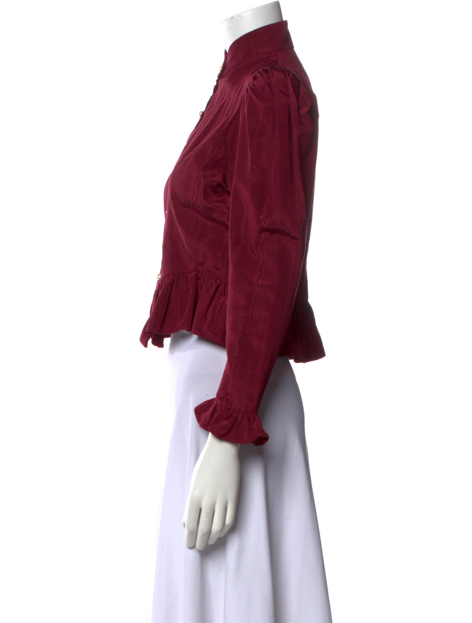 Batsheva Mock Neck Long Sleeve Crop Top