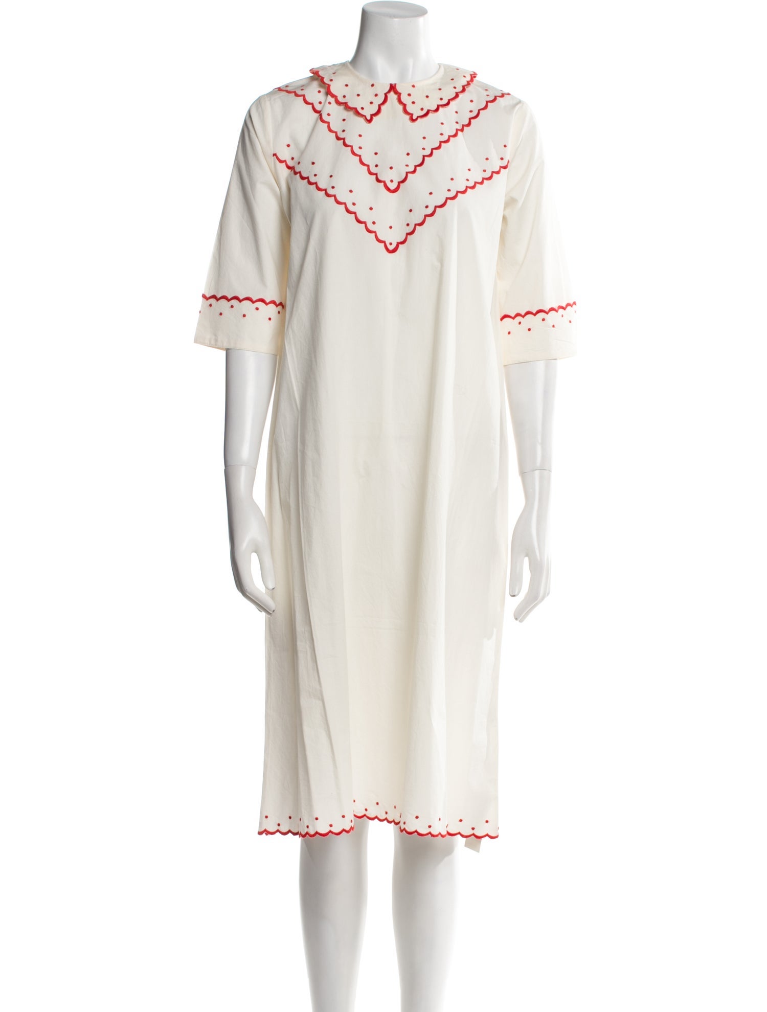 Batsheva V-Neck Midi Length Dress