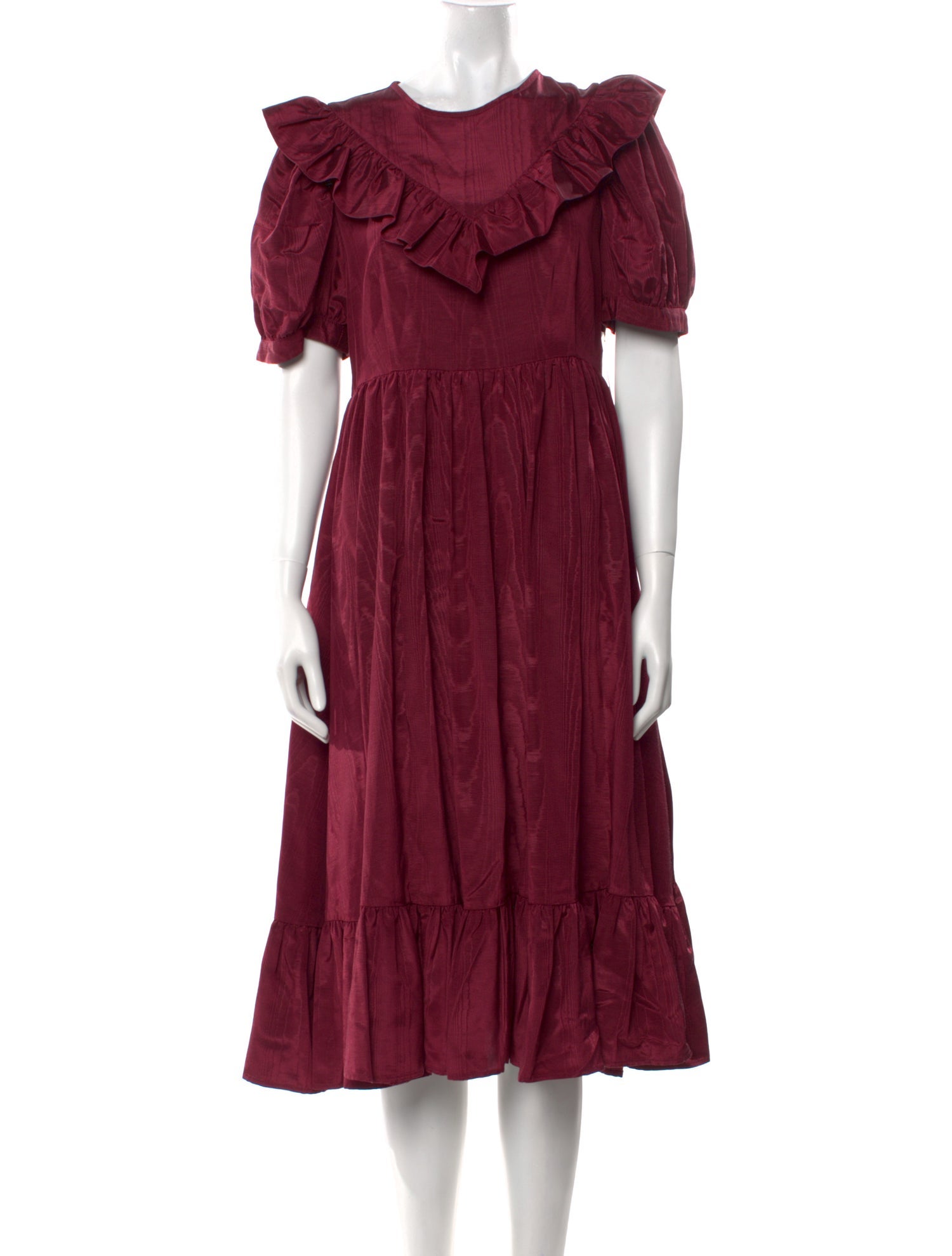 Batsheva Scoop Neck Midi Length Dress