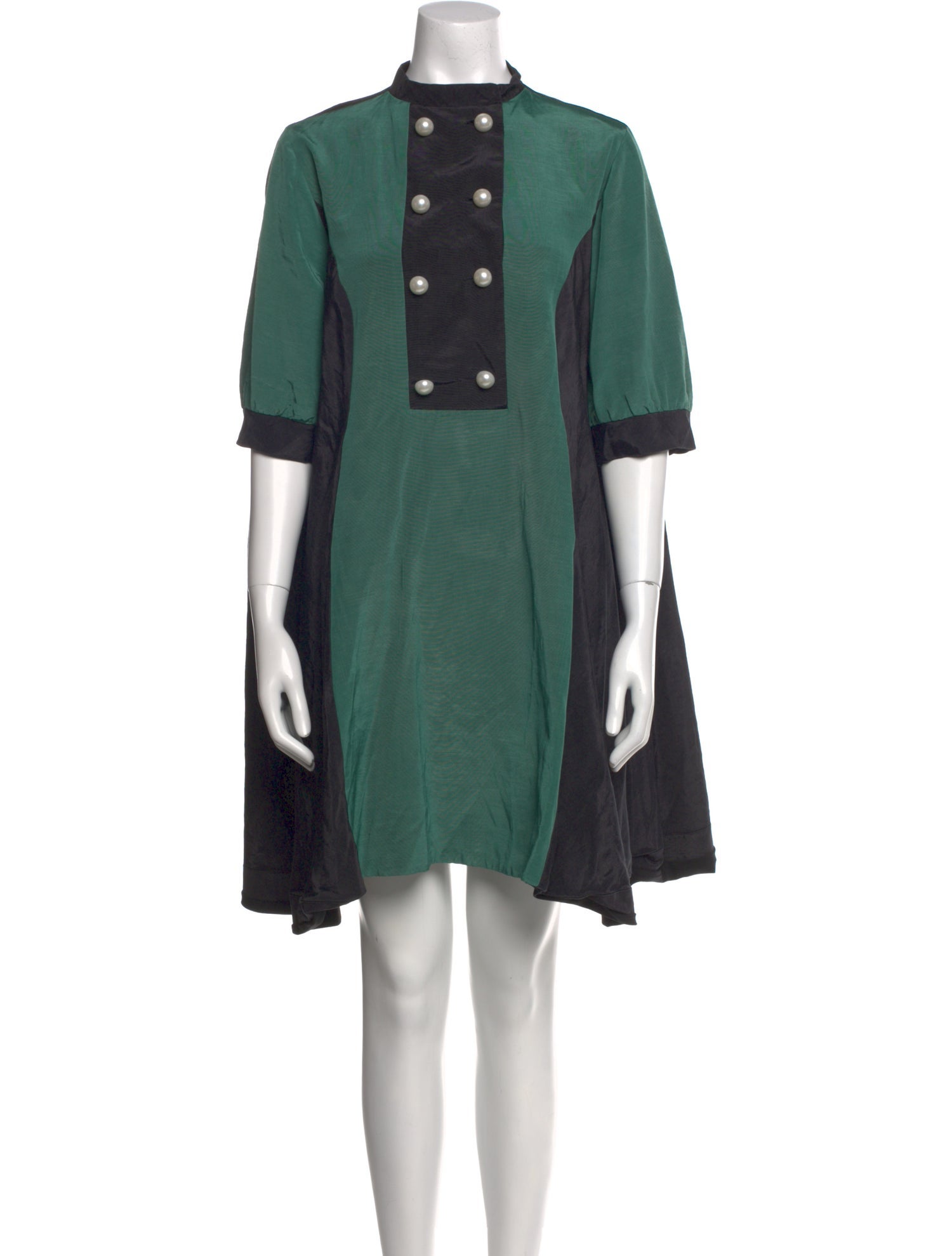 Batsheva Colorblock Pattern Mini Dress