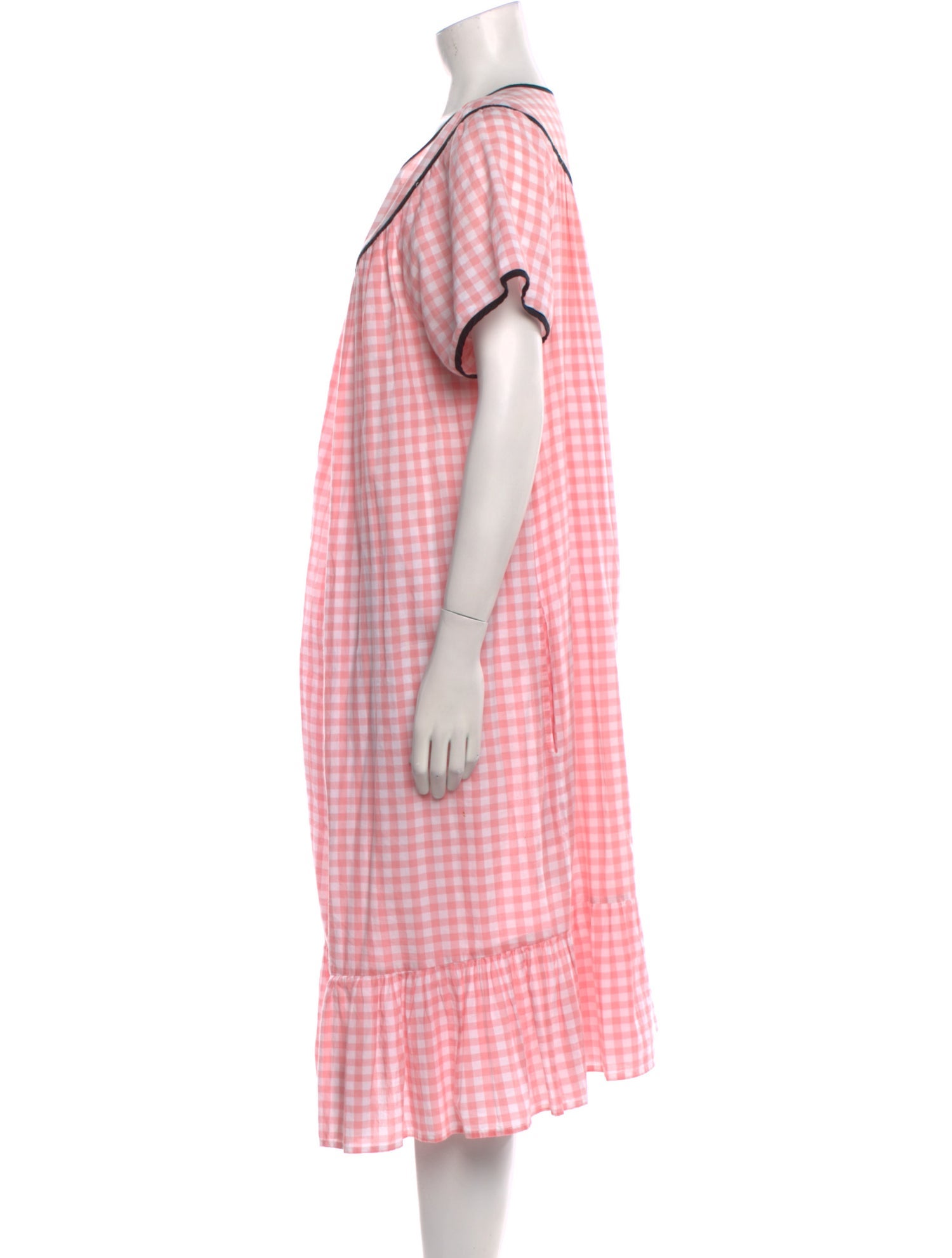 Batsheva Plaid Print Midi Length Dress