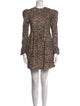 Batsheva Animal Print Mini Dress