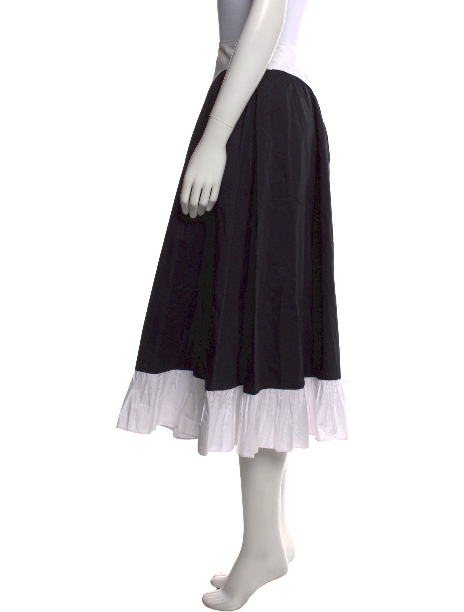 Batsheva Colorblock Pattern Midi Length Skirt