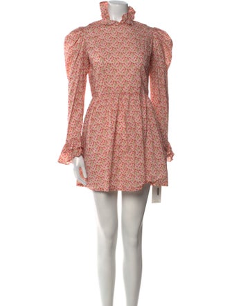 Batsheva Floral Print Mini Dress