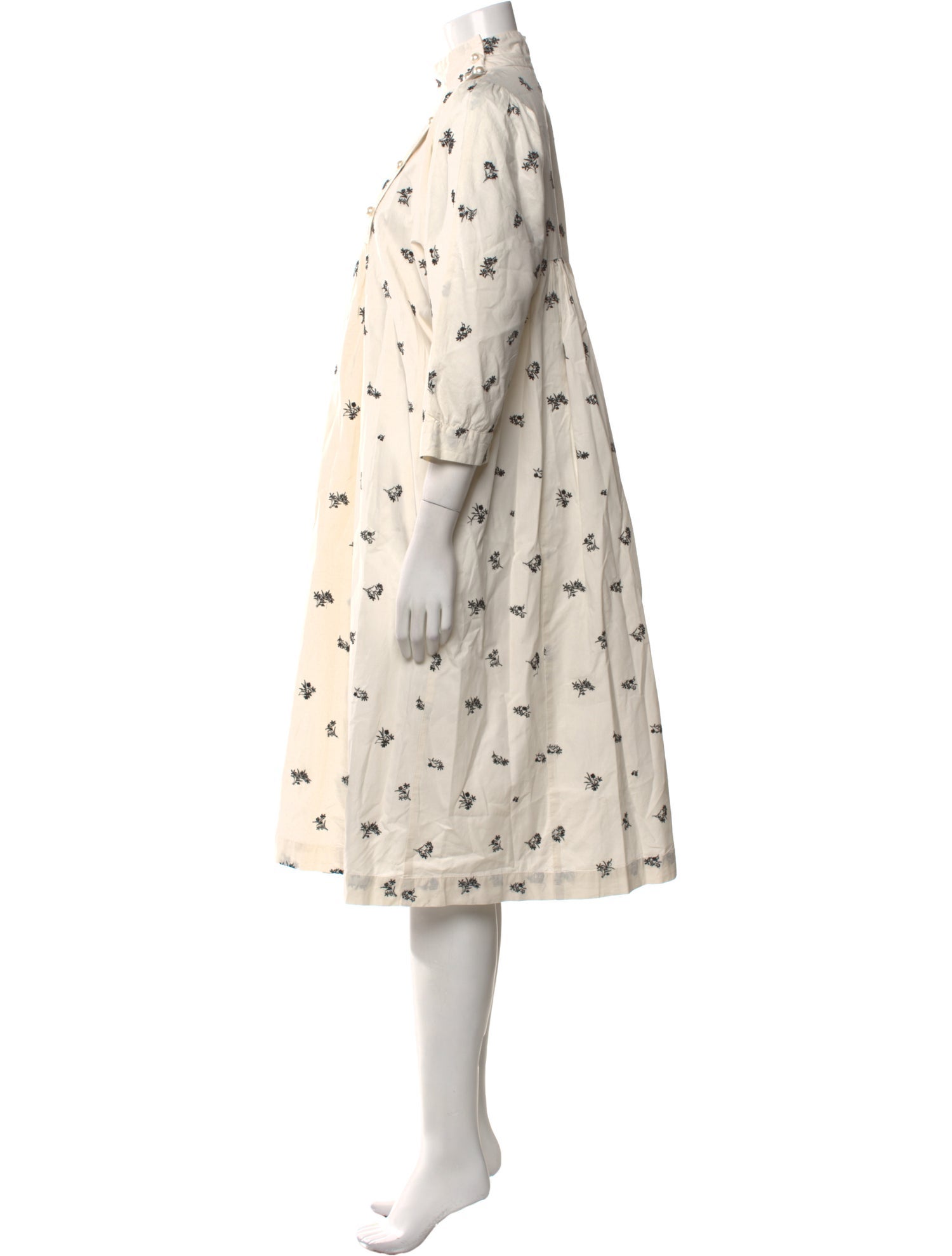 Batsheva Floral Print Midi Length Dress