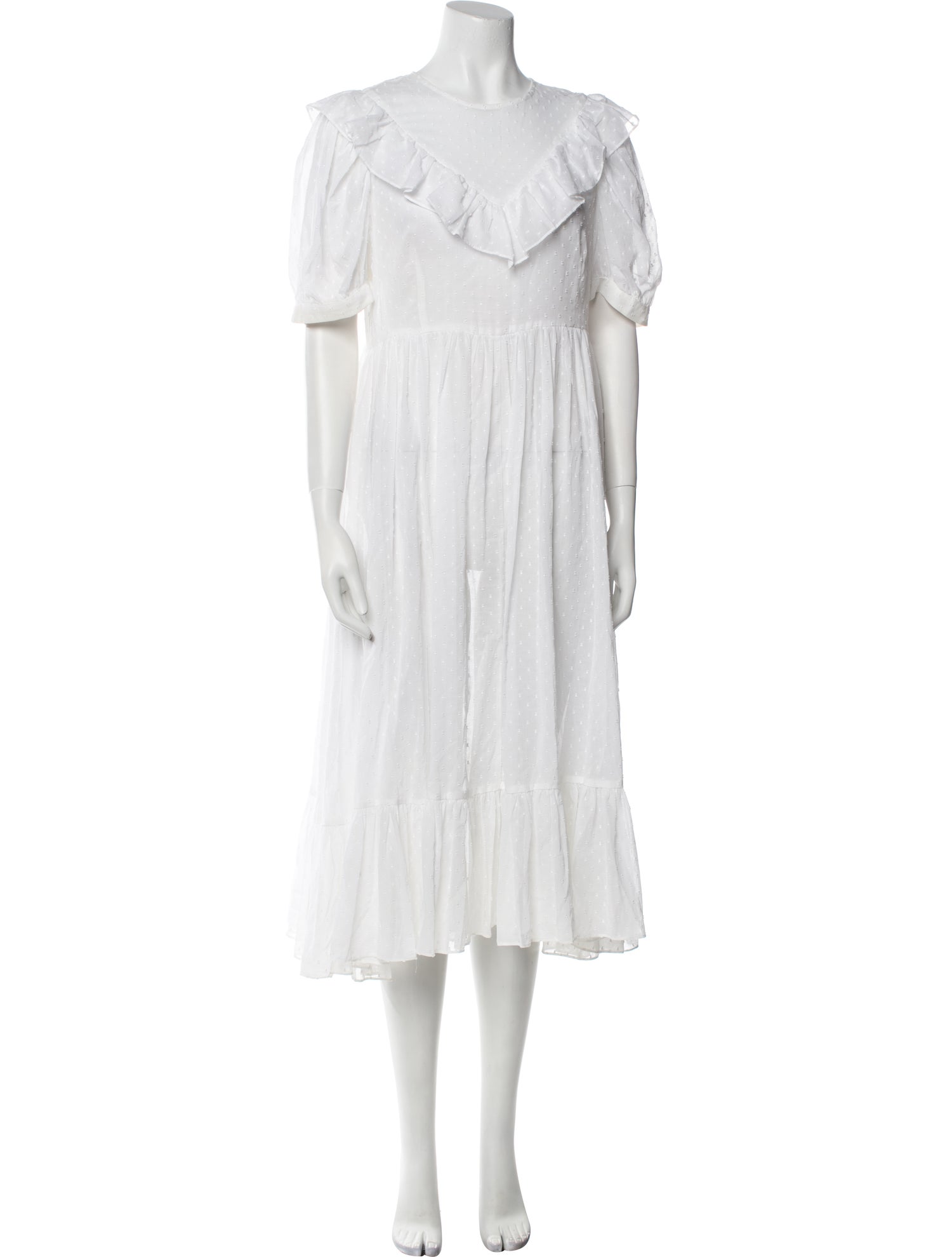 Batsheva V-Neck Midi Length Dress