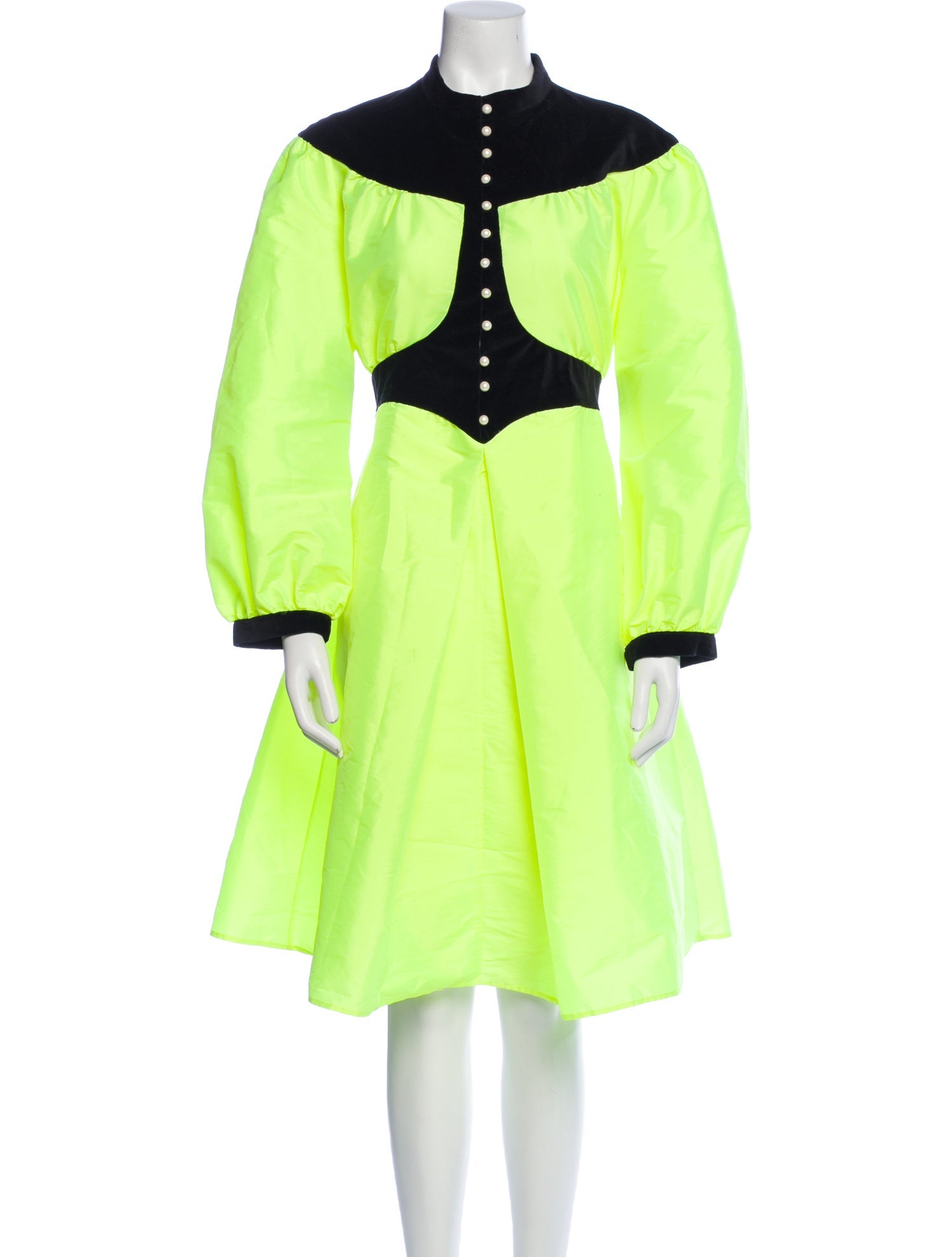 Batsheva Mock Neck Knee-Length Dress