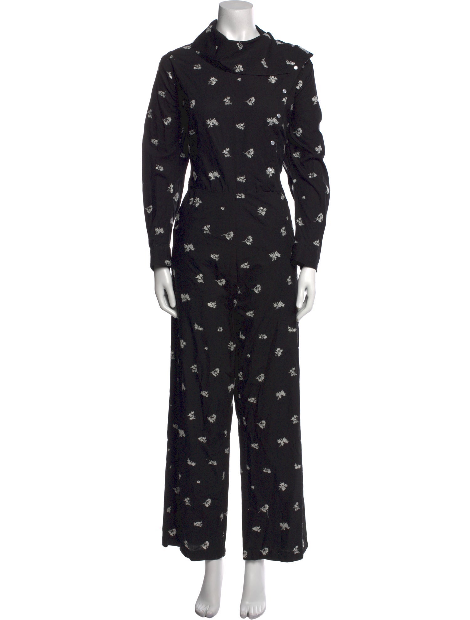 Batsheva Floral Print Mock Neck Jumpsuit