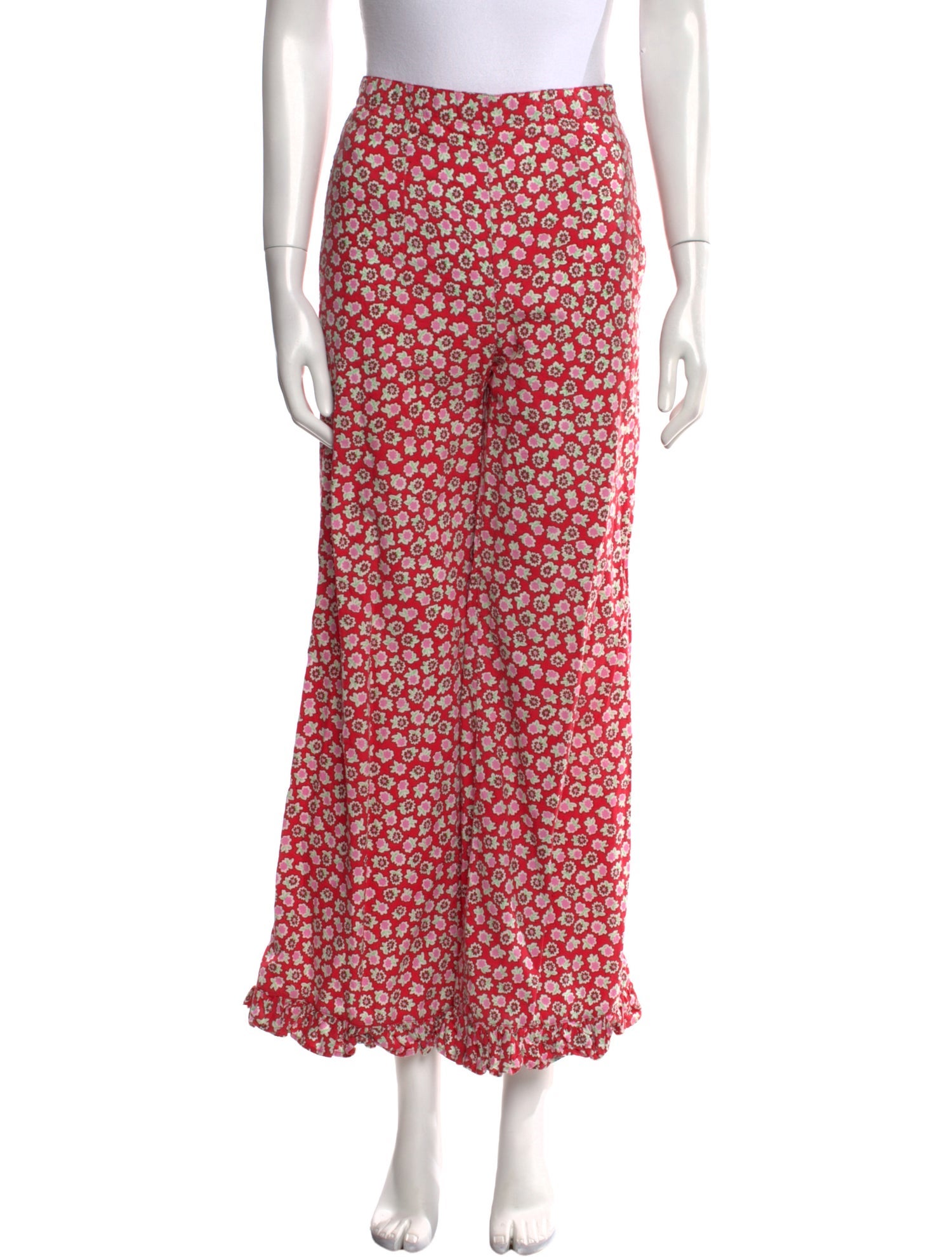 Batsheva Floral Print Wide Leg Pants