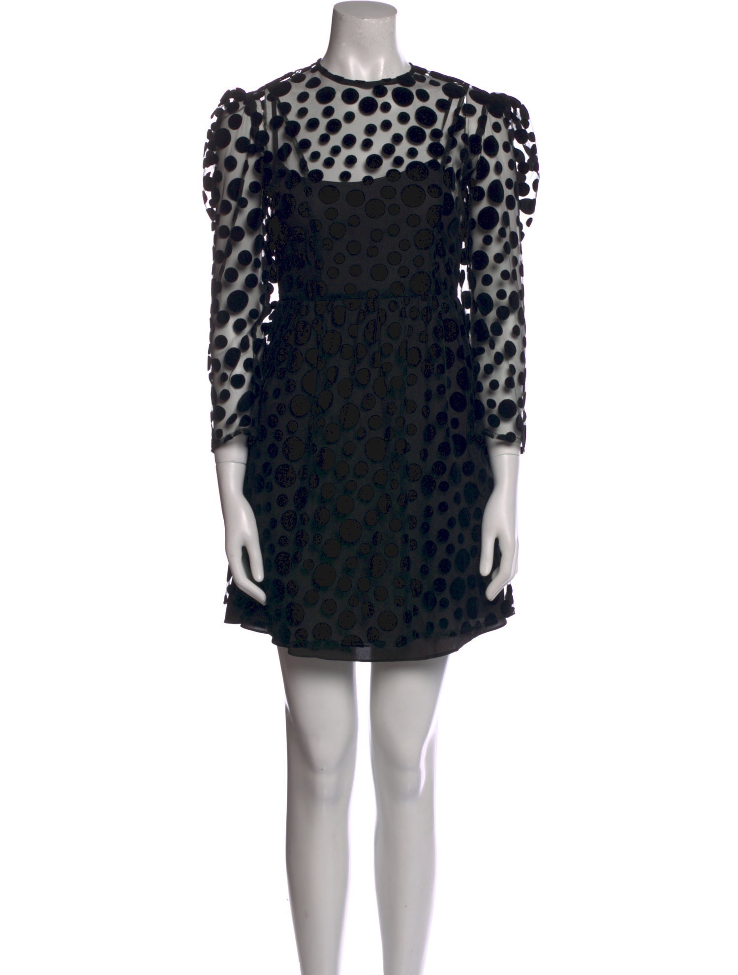 Batsheva Polka Dot Print Mini Dress