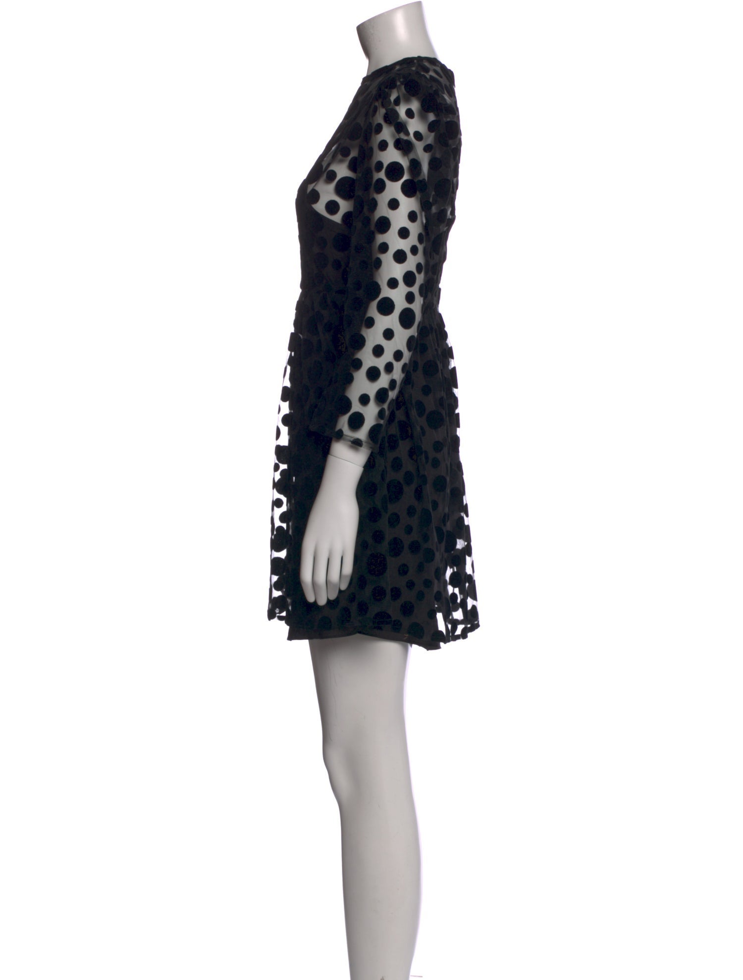 Batsheva Polka Dot Print Mini Dress