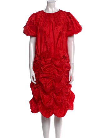 Batsheva Crew Neck Knee-Length Dress