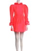 Batsheva Mock Neck Mini Dress