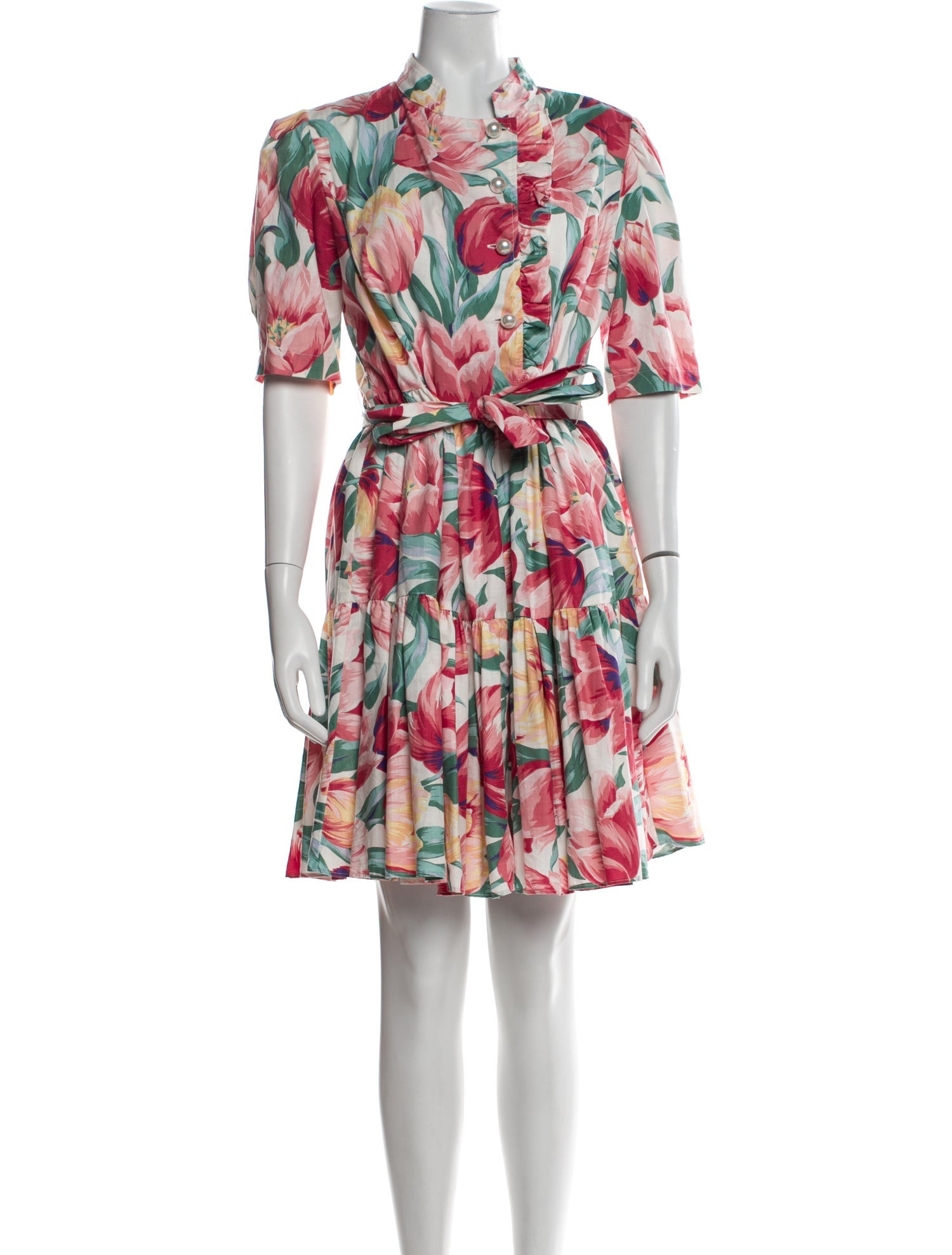 Batsheva Floral Print Mini Dress