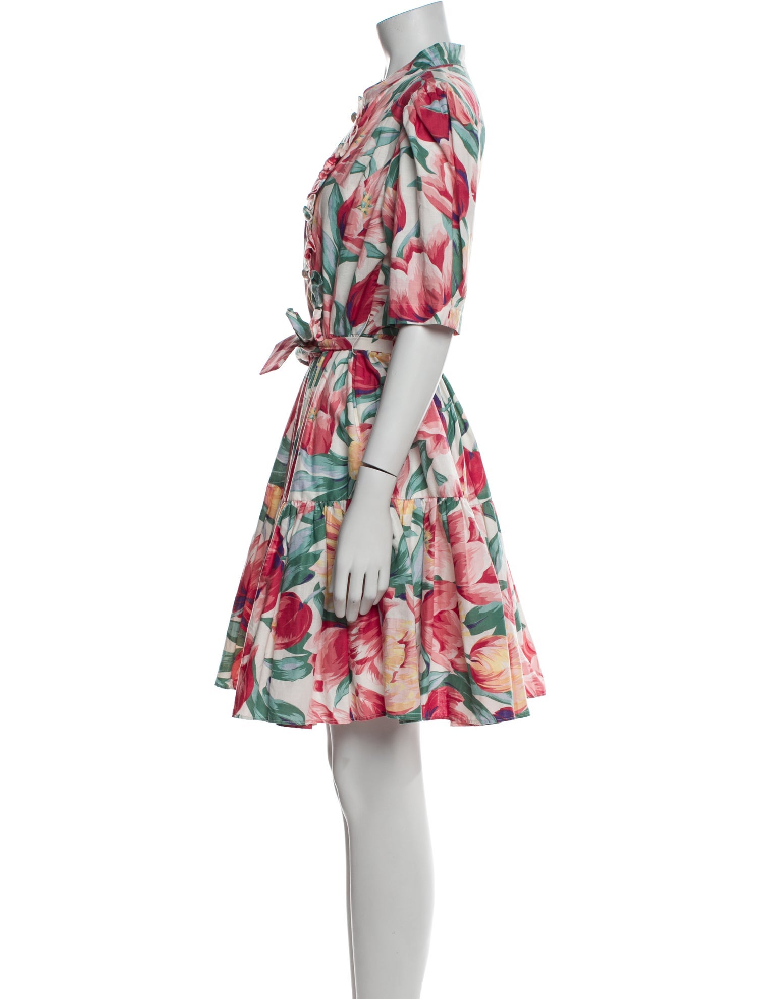 Batsheva Floral Print Mini Dress