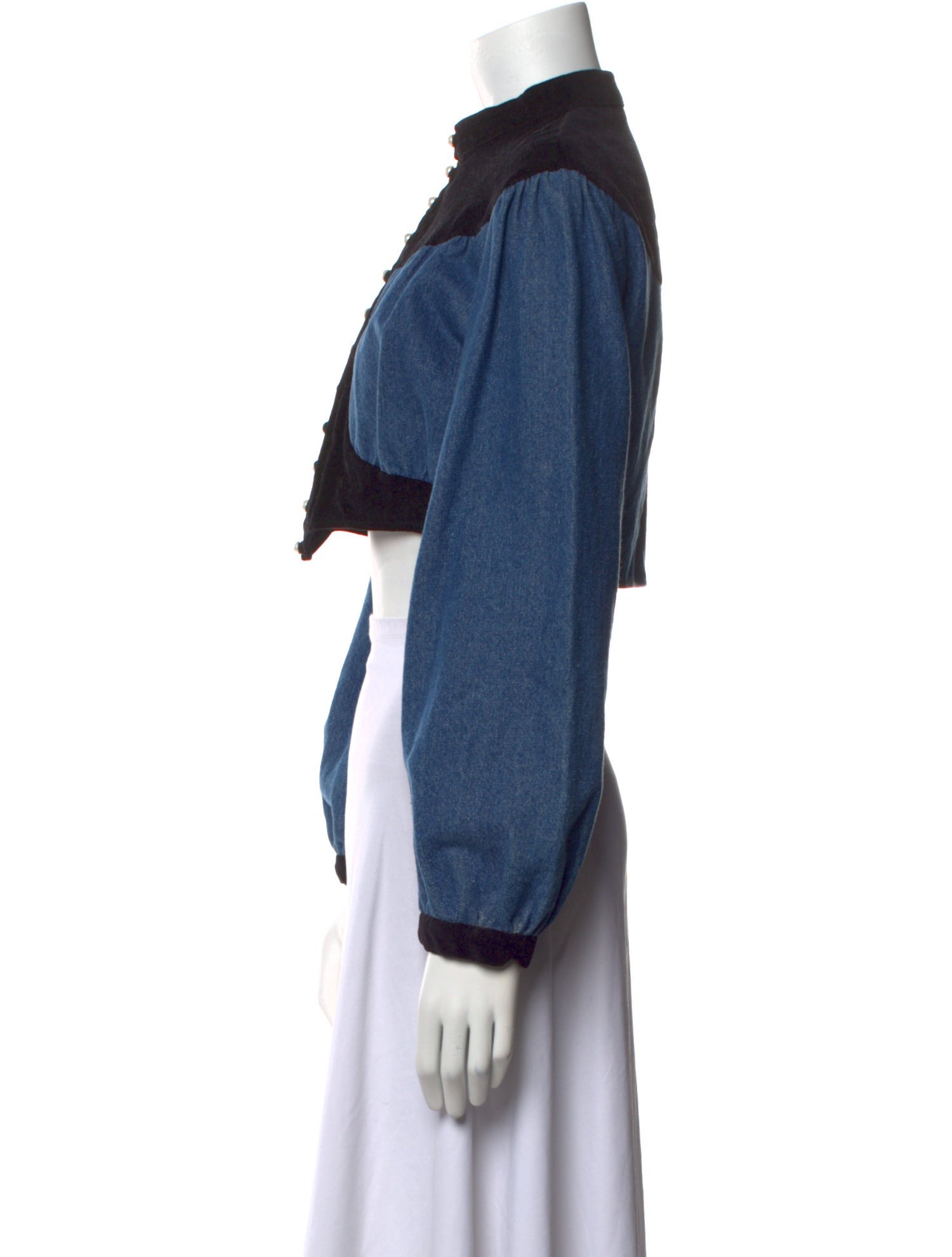 Batsheva Mock Neck Long Sleeve Crop Top