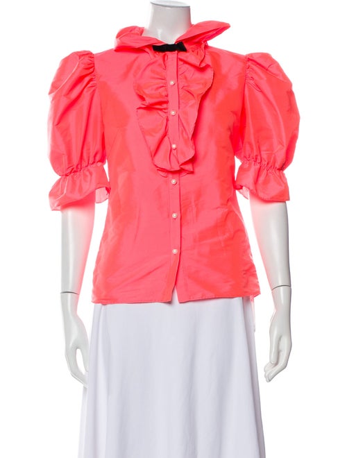 Batsheva V-Neck Three-Quarter Sleeve Blouse