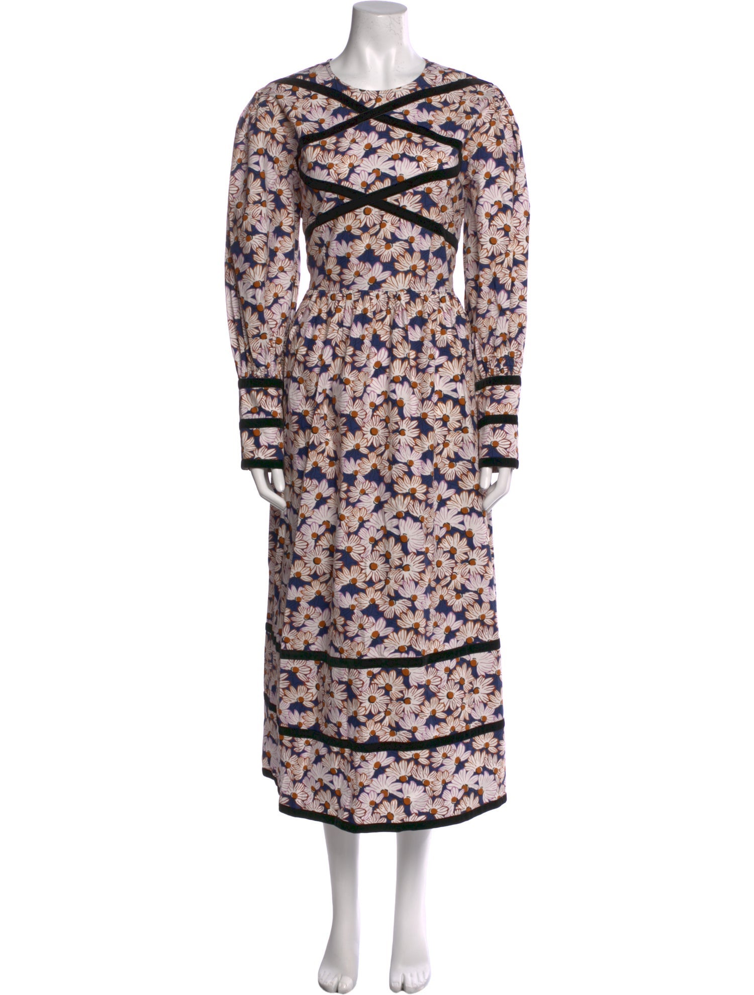 Batsheva Floral Print Long Dress
