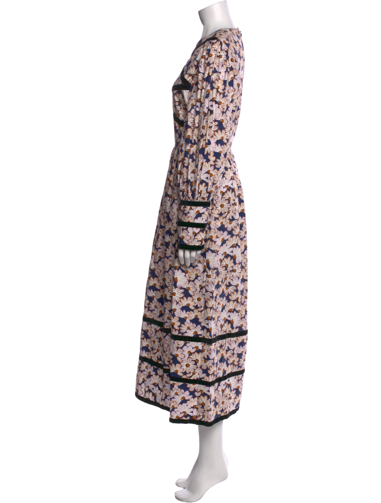 Batsheva Floral Print Long Dress