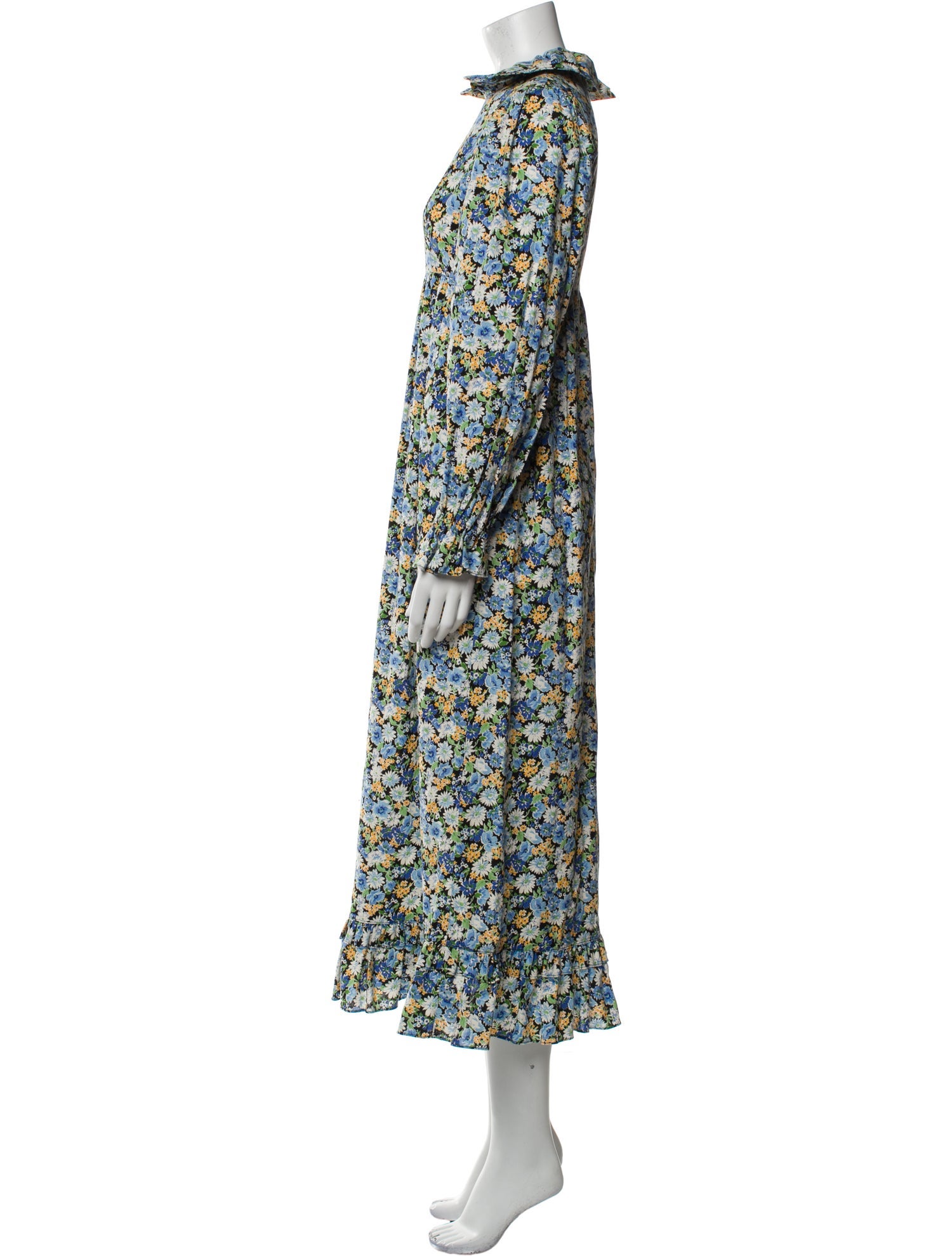 Batsheva Floral Print Long Dress