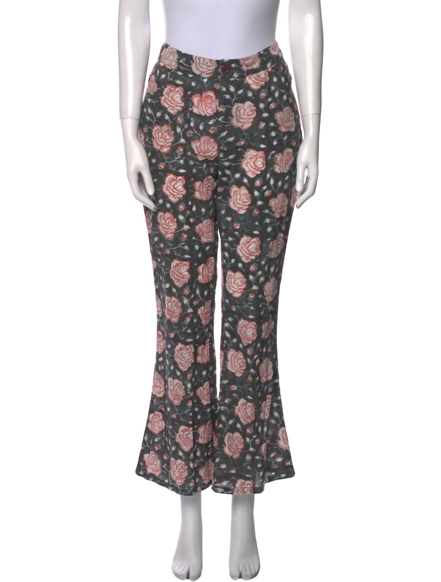 Batsheva Floral Print Wide Leg Pants