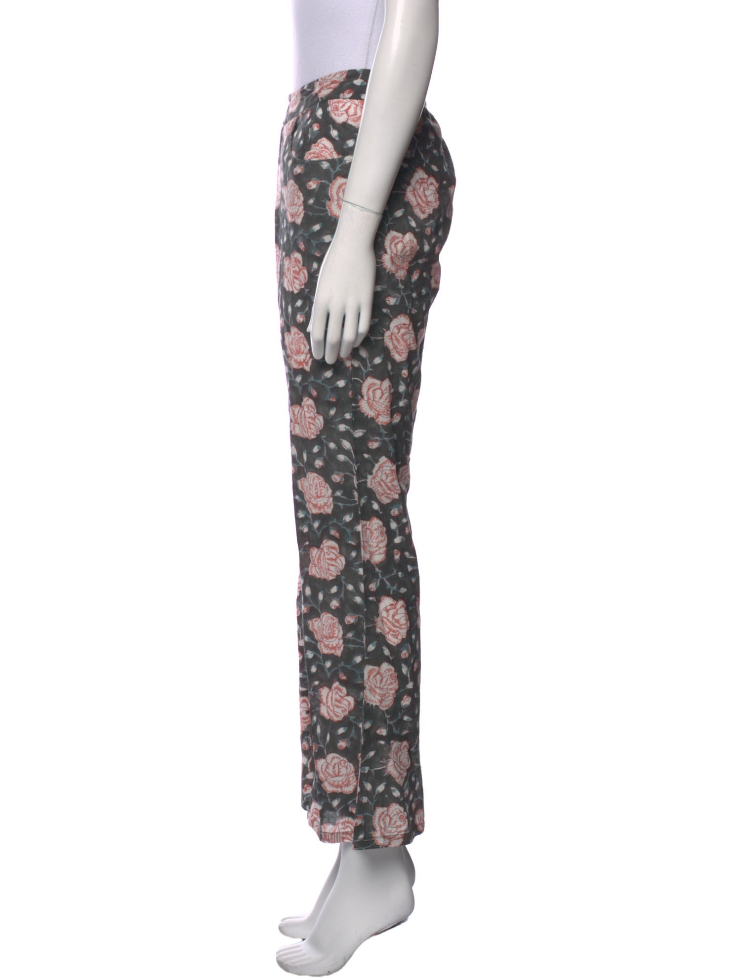 Batsheva Floral Print Wide Leg Pants