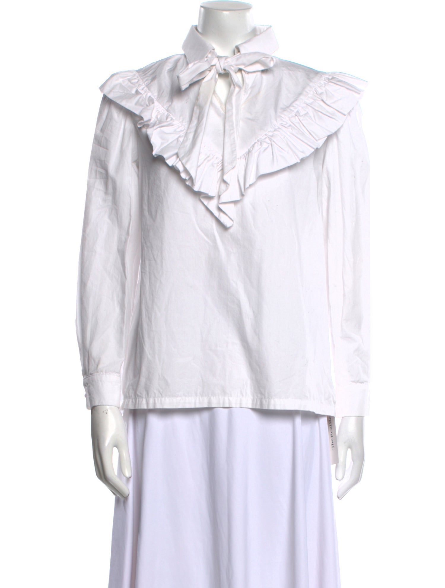 Batsheva Tie Neck Three-Quarter Sleeve Blouse