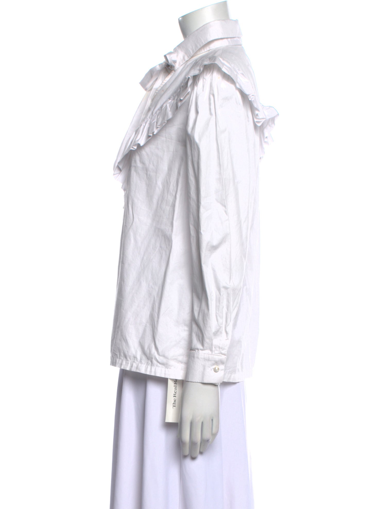 Batsheva Tie Neck Three-Quarter Sleeve Blouse