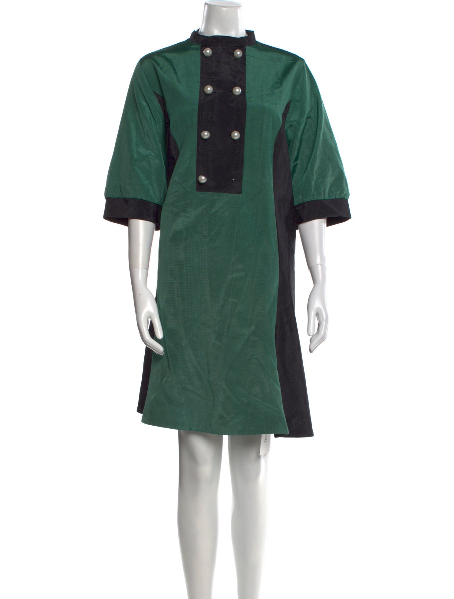 Batsheva Mock Neck Knee-Length Dress