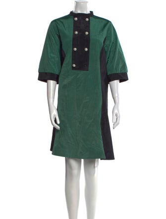 Batsheva Mock Neck Knee-Length Dress