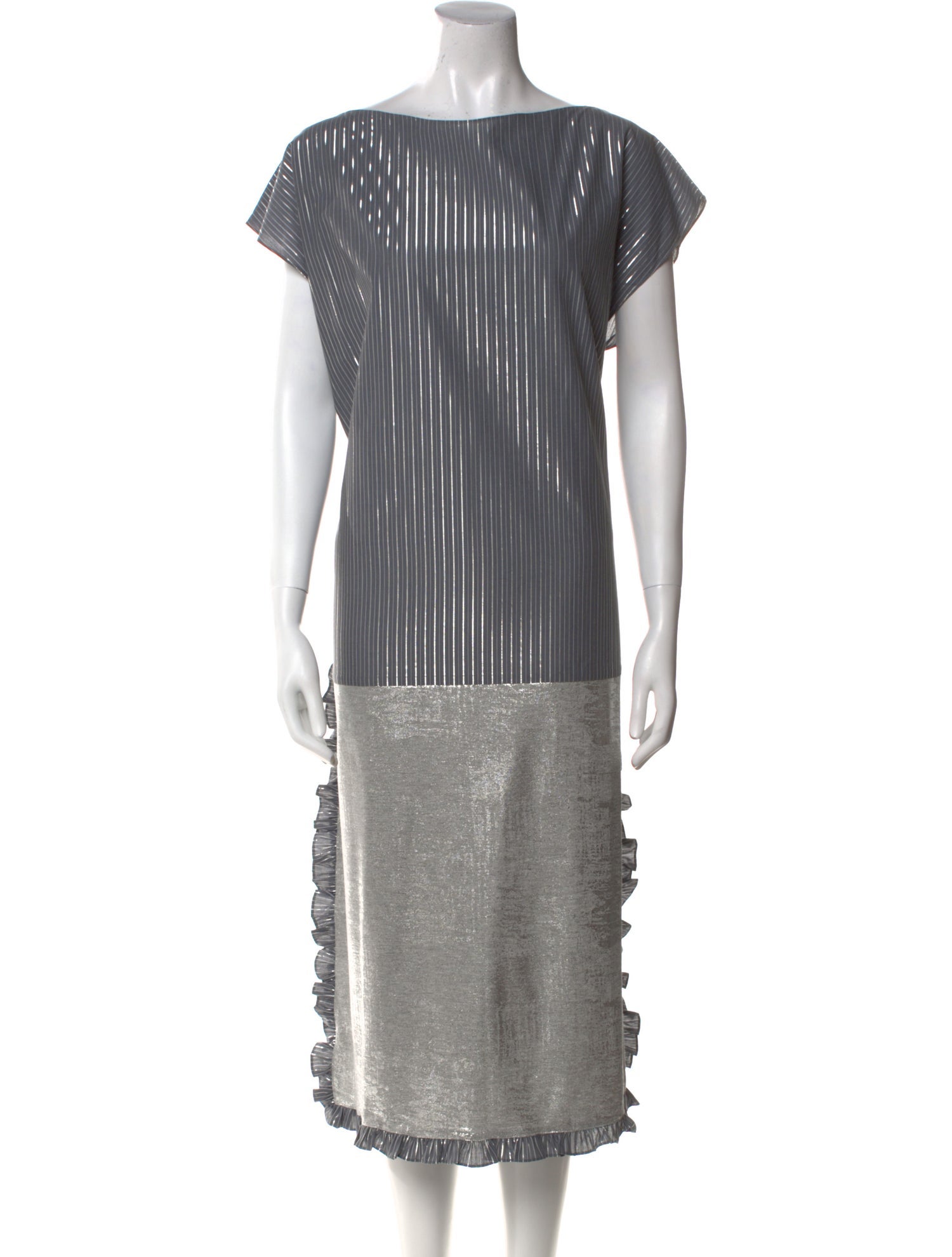 Batsheva Striped Long Dress