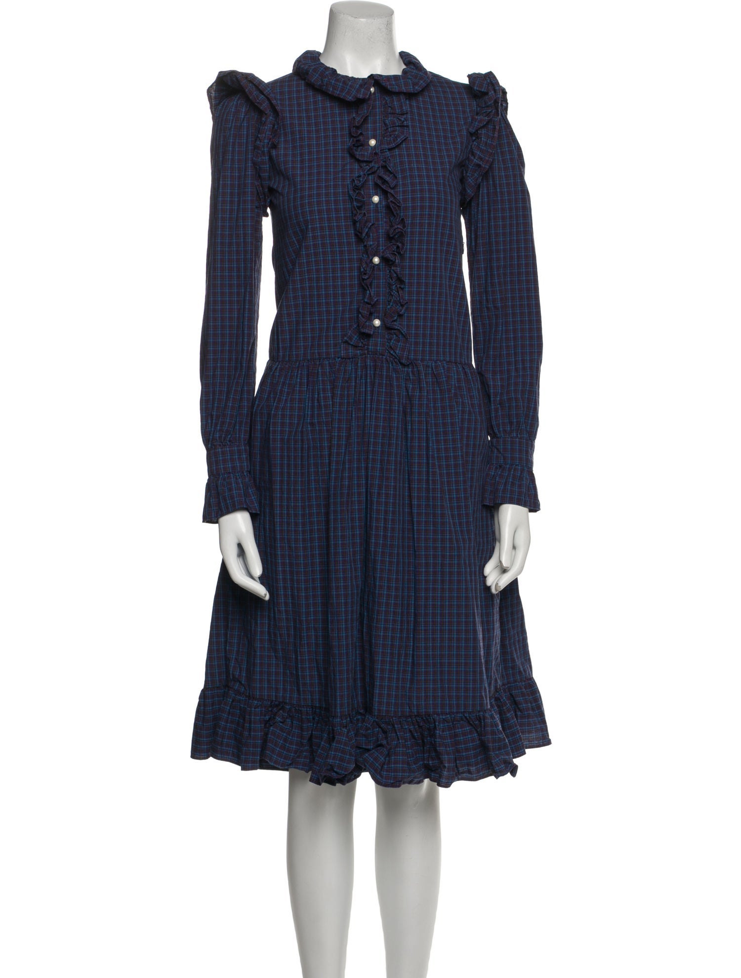 Batsheva Mock Neck Midi Length Dress