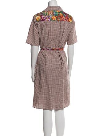 Batsheva Plaid Print Knee-Length Dress