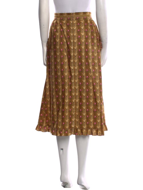 Batsheva Floral Print Midi Length Skirt