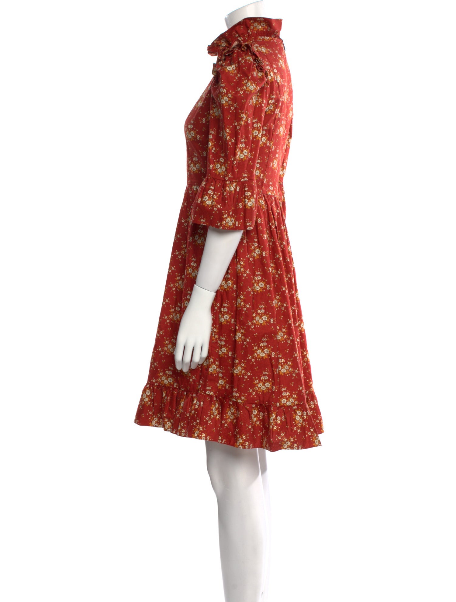 Batsheva Floral Print Mini Dress