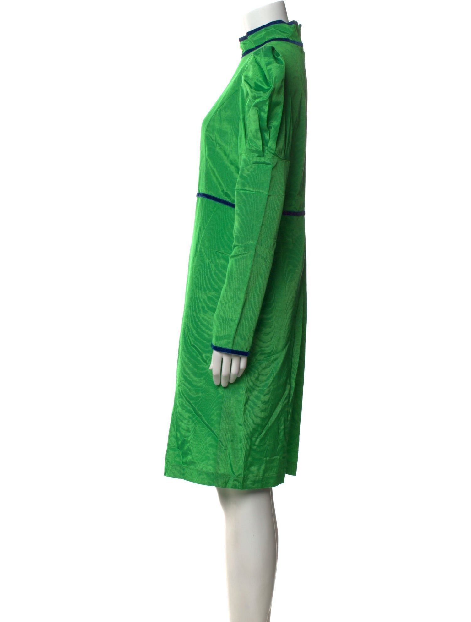 Batsheva Mock Neck Knee-Length Dress