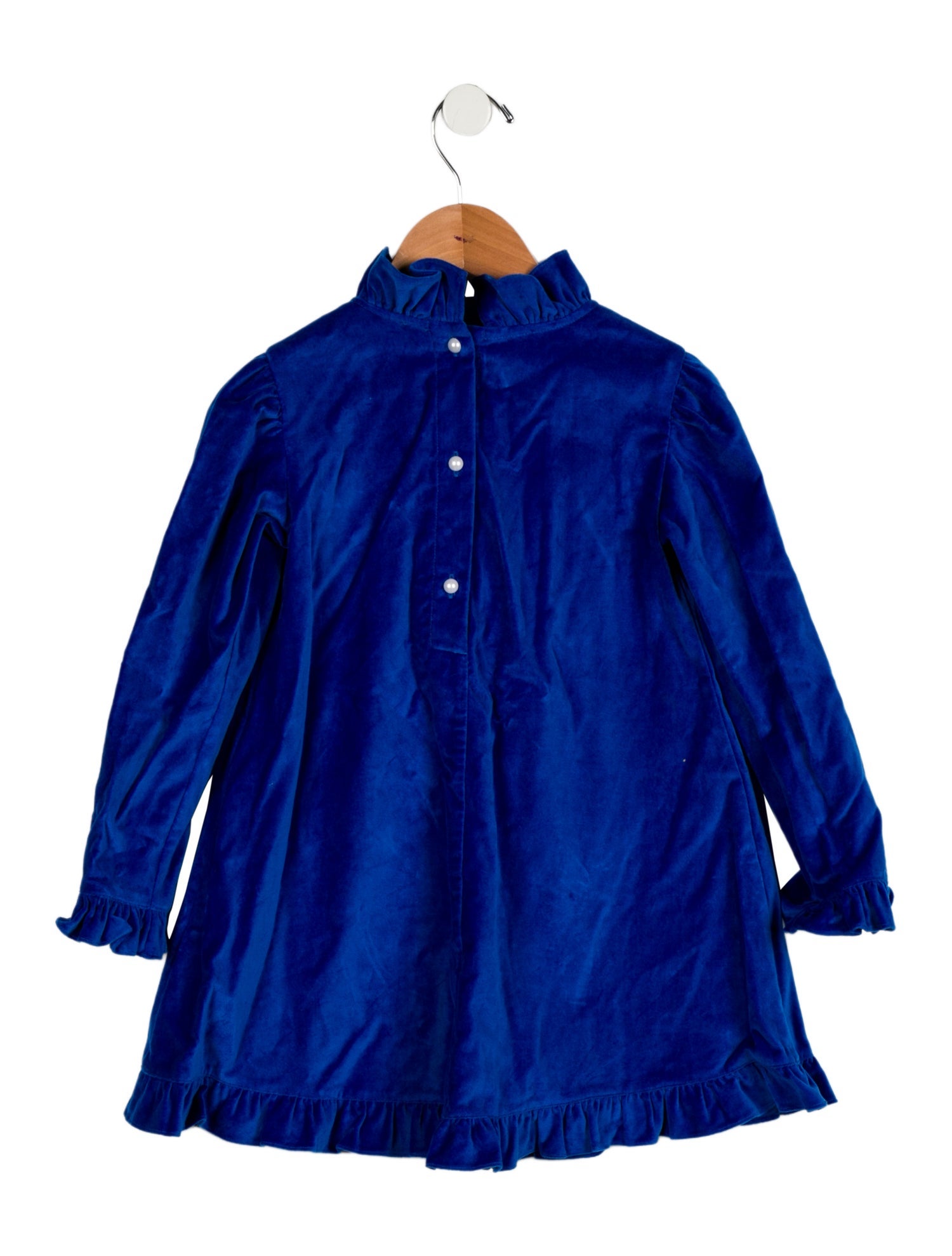 Batsheva Toddler Girls' Blue Velvet Dress