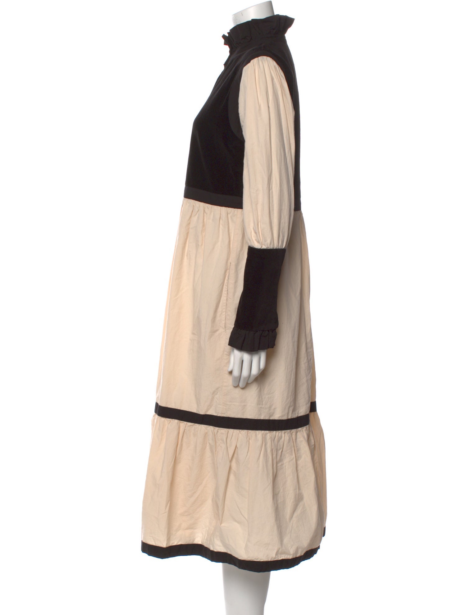 Batsheva Mock Neck Midi Length Dress