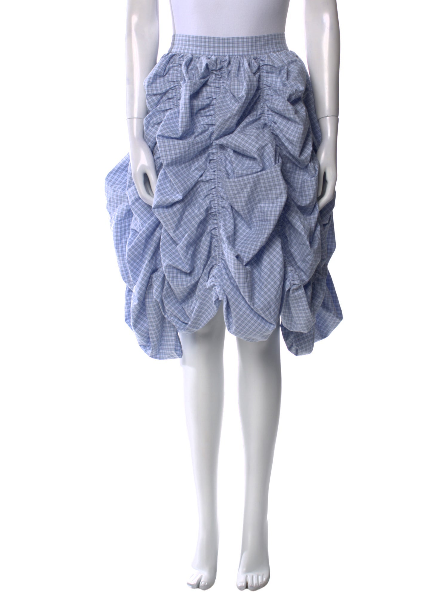 Batsheva Plaid Print Knee-Length Skirt