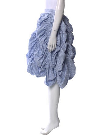 Batsheva Plaid Print Knee-Length Skirt