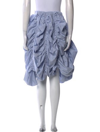 Batsheva Plaid Print Knee-Length Skirt