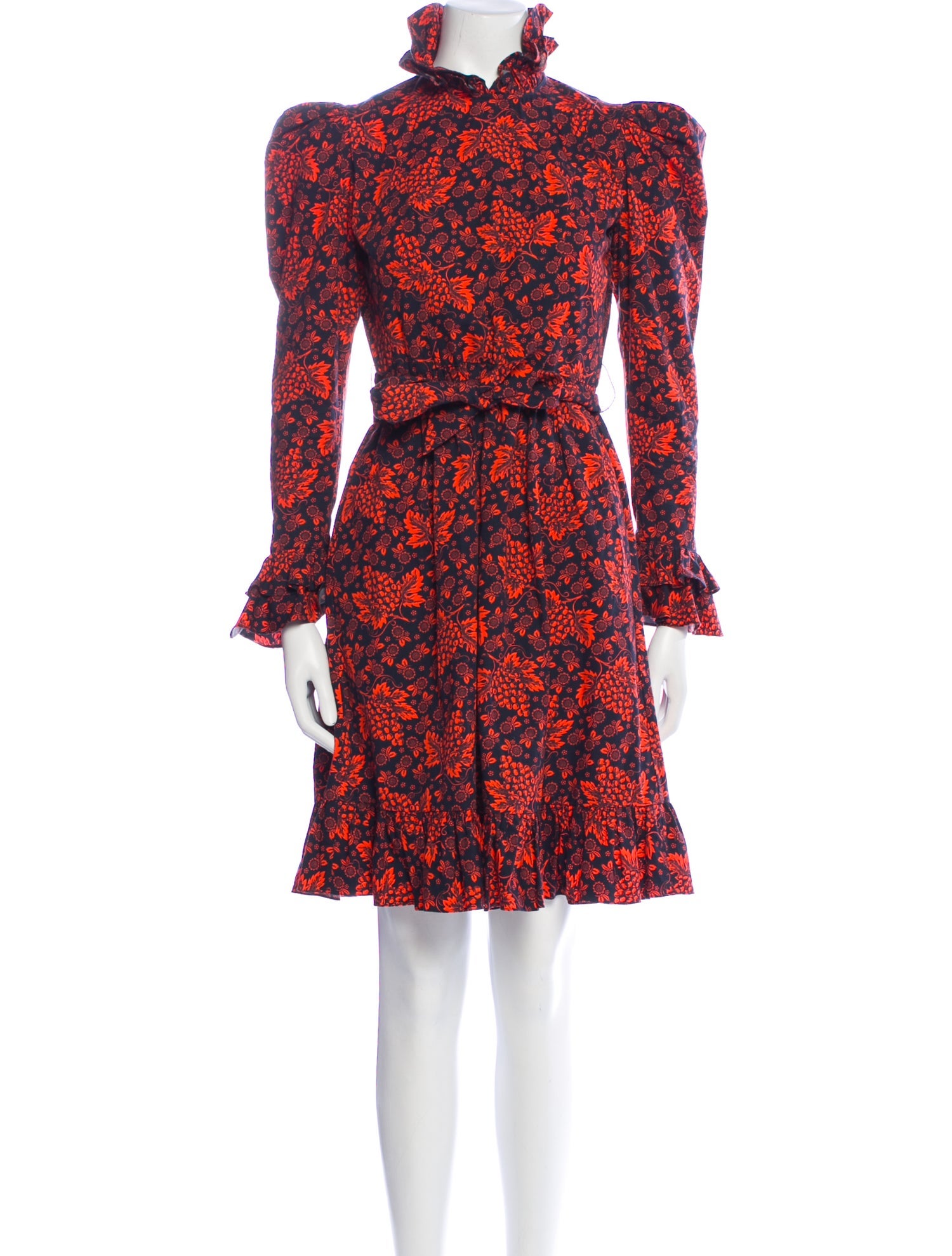 Batsheva Floral Print Knee-Length Dress